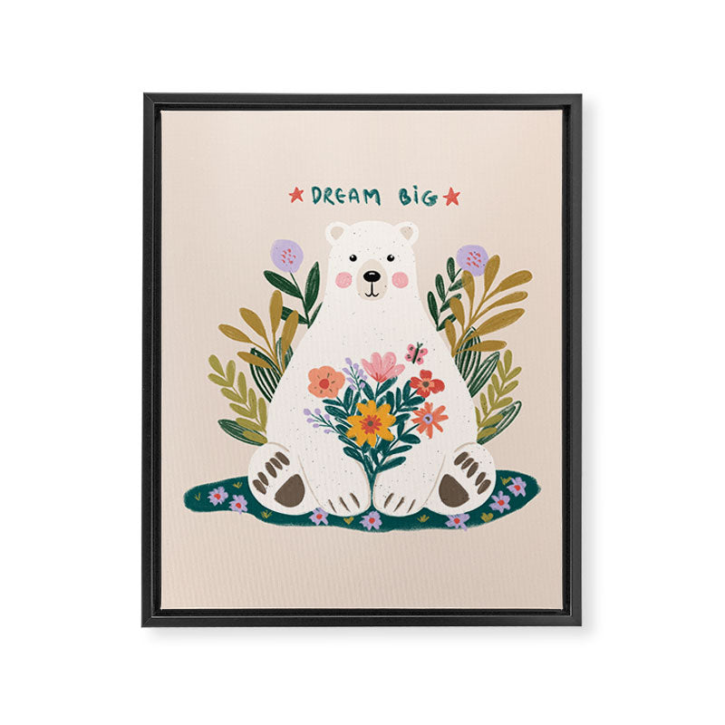 Dream Big Polar Bear Framed Canvas Print Gallery Image 8