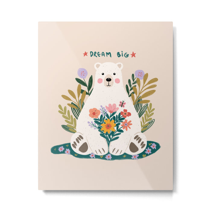 Dream Big Polar Bear Metal Print Gallery Image 1