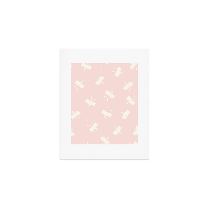 Dream Pink Butterfly Art Print Gallery Image 1