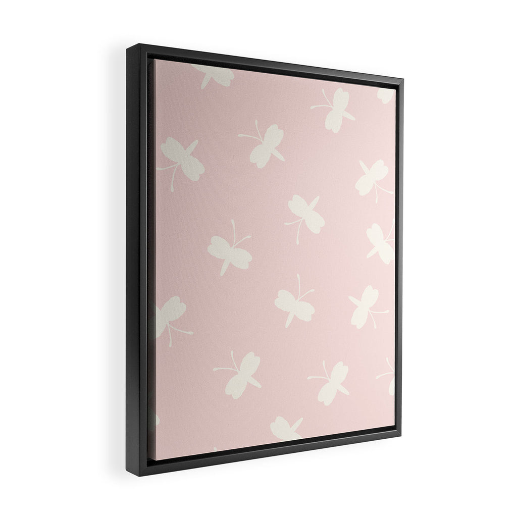 Dream Pink Butterfly Framed Canvas Print Gallery Image 2