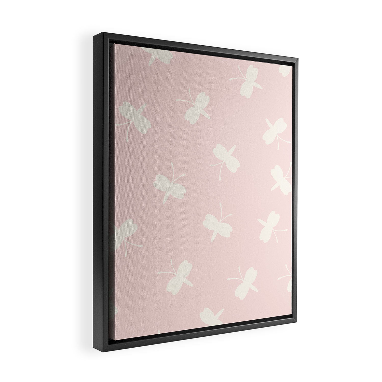 Dream Pink Butterfly Framed Canvas Print Gallery Image 2