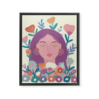 Dream Portrait/ spring flowers  Framed Canvas Print Gallery Image 6