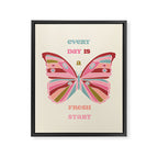 Every Day is a Fresh Start Butterfly Framed Canvas Print Gallery Image 6