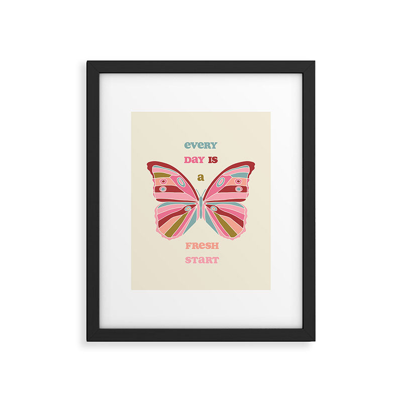Every Day is a Fresh Start Butterfly Framed Art Print Gallery Image 5