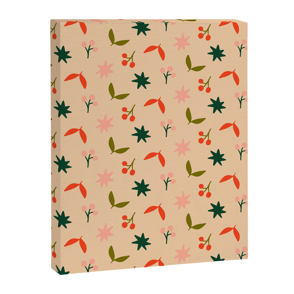 Festive Harmony - seamless Christmas pattern Canvas Print Gallery Image 6