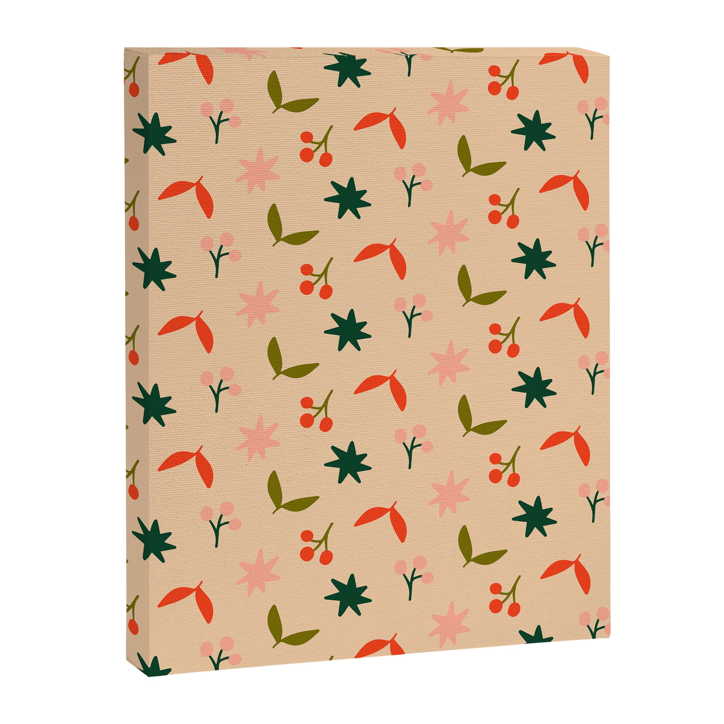 Festive Harmony - seamless Christmas pattern Canvas Print Gallery Image 6