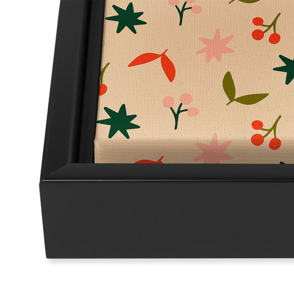 Festive Harmony - seamless Christmas pattern Framed Canvas Print Gallery Image 3