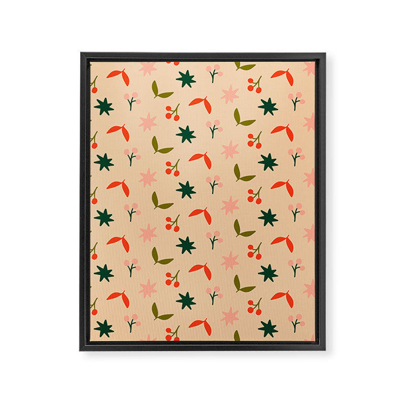 Festive Harmony - seamless Christmas pattern Framed Canvas Print Gallery Image 6