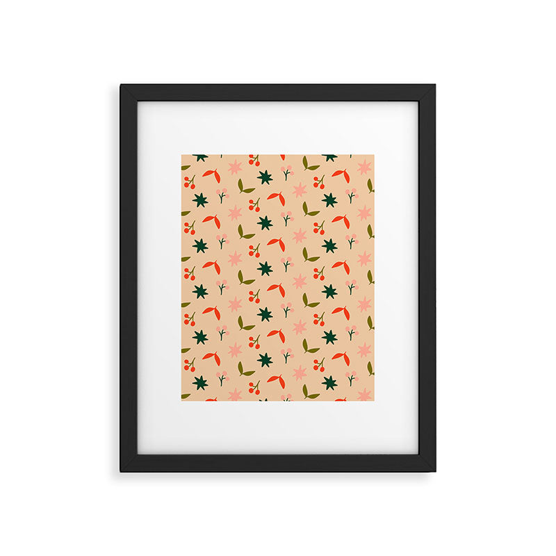 Festive Harmony - seamless Christmas pattern Framed Art Print Gallery Image 5