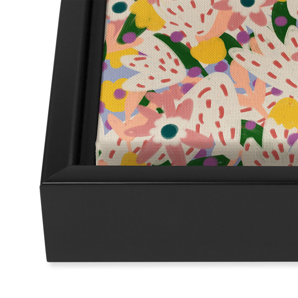 Floral Collage  Framed Canvas Print Gallery Image 3