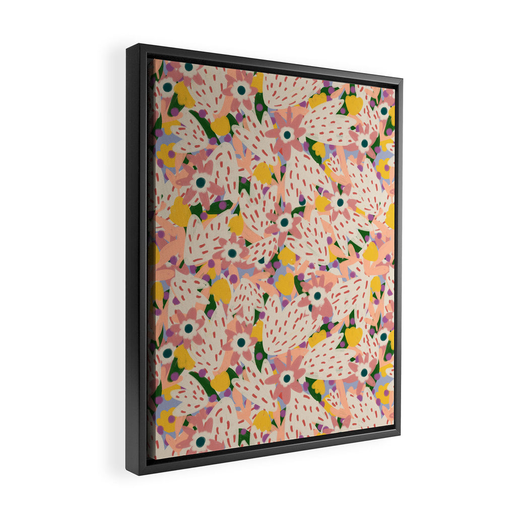 Floral Collage  Framed Canvas Print Gallery Image 2