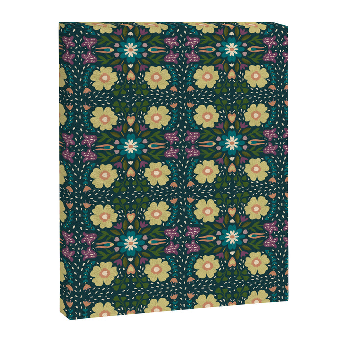 Floral dark Mandala  Canvas Print Gallery Image 1