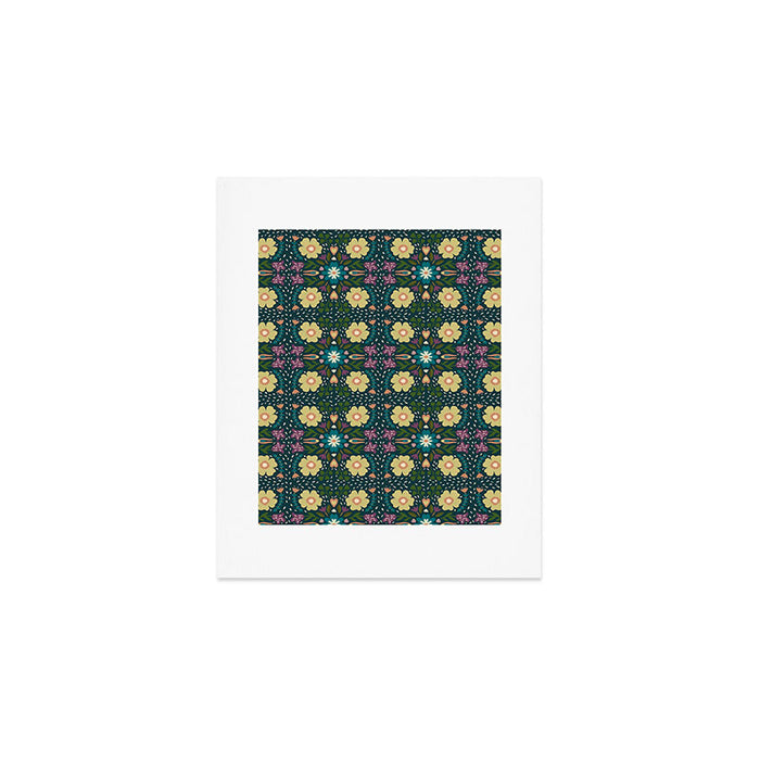 Floral dark Mandala  Art Print Gallery Image 1