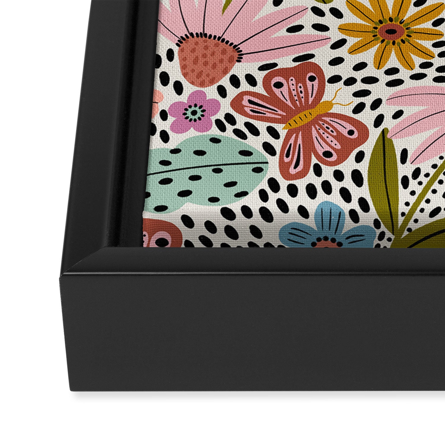 Floral Happiness Framed Canvas Print Gallery Image 3