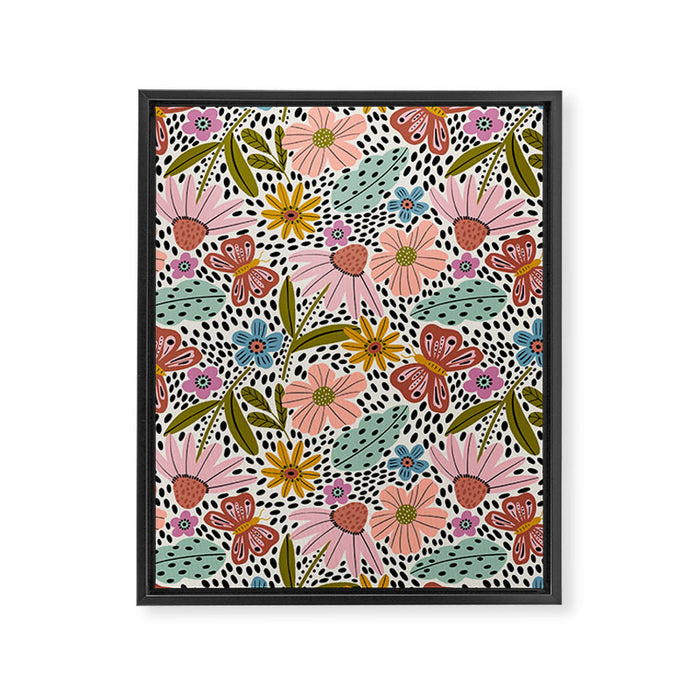Floral Happiness Framed Canvas Print Gallery Image 1