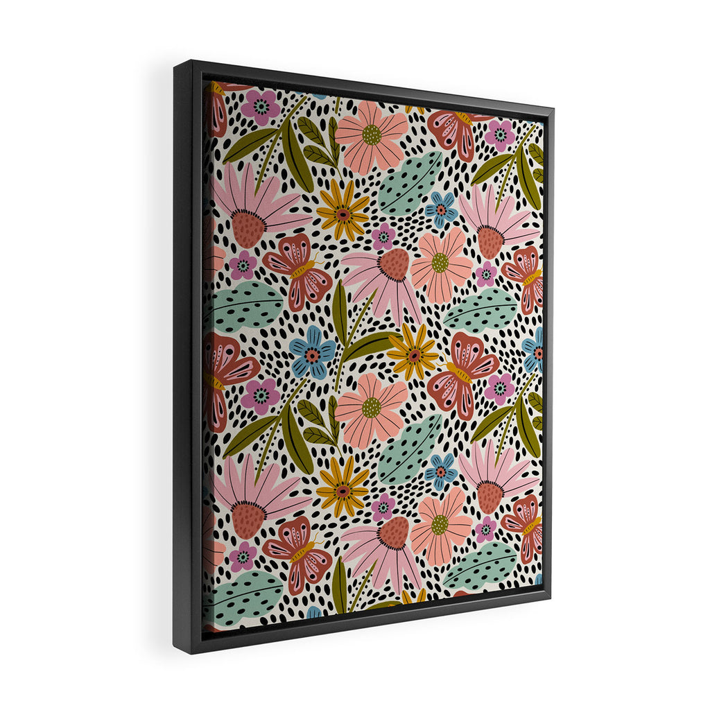 Floral Happiness Framed Canvas Print Gallery Image 2