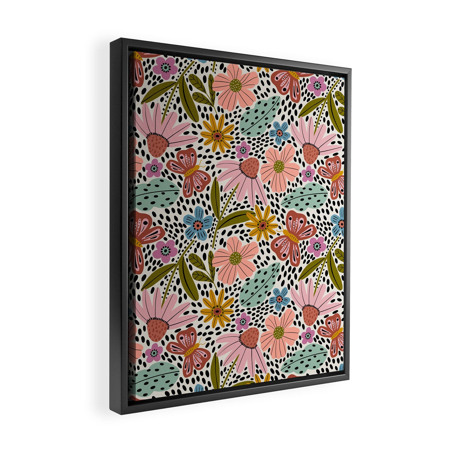 Floral Happiness Framed Canvas Print Gallery Image 2