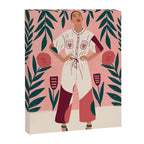 Floral Lady Portrait  Canvas Print Gallery Image 6