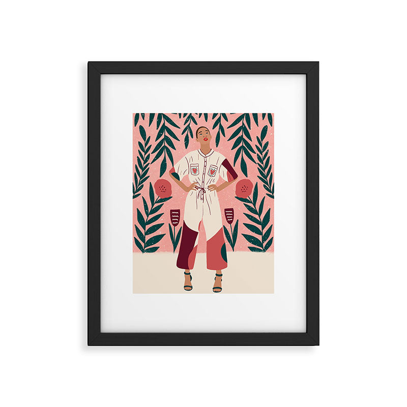 Floral Lady Portrait  Framed Art Print Gallery Image 5
