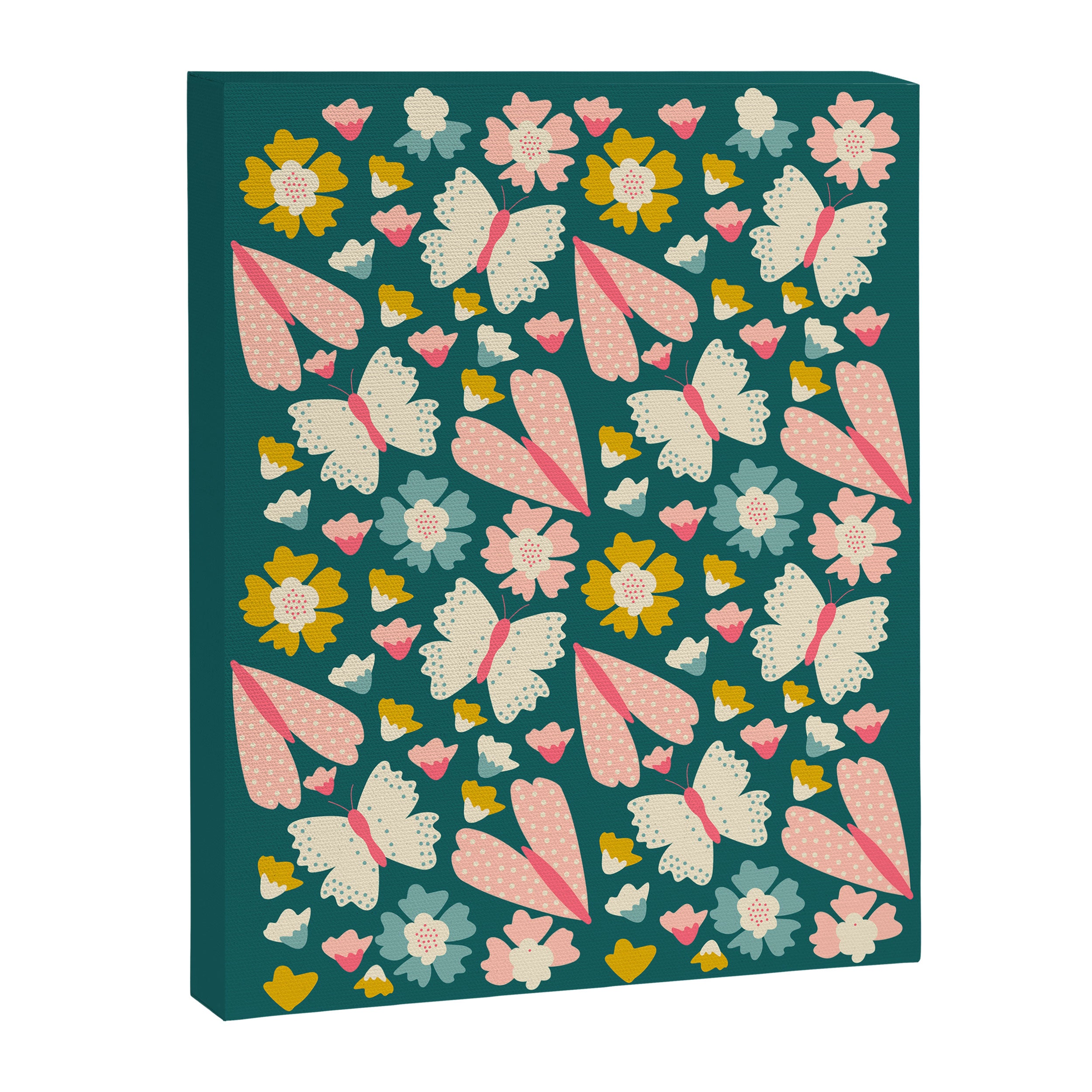 Floral Stripe Canvas Print Gallery Image 6