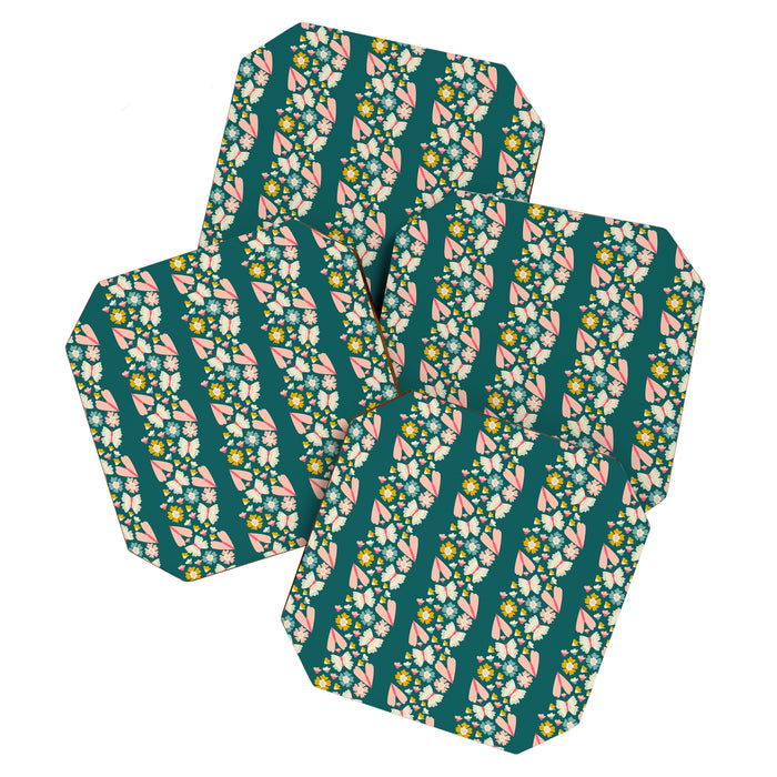 Floral Stripe Coaster Gallery Image 1