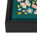 Floral Stripe Framed Canvas Print Gallery Image 3