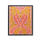 Flower and Leaves - Colorful Print Framed Canvas Print Gallery Image 6