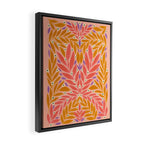 Flower and Leaves - Colorful Print Framed Canvas Print Gallery Image 2