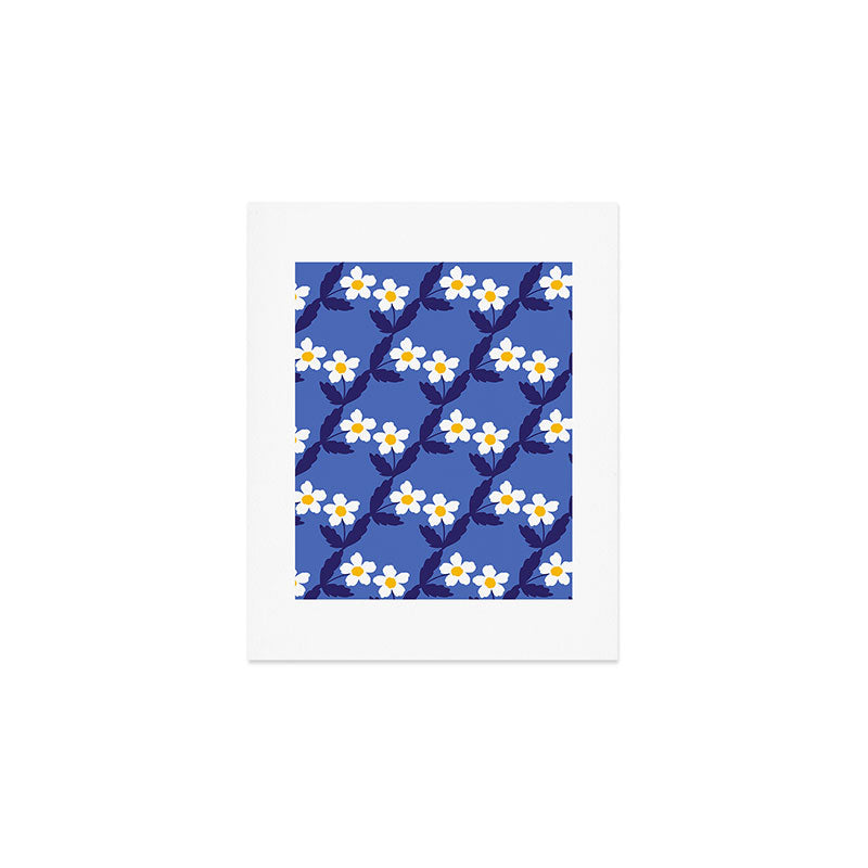 Flower - Blue Vibe Art Print Gallery Image 1
