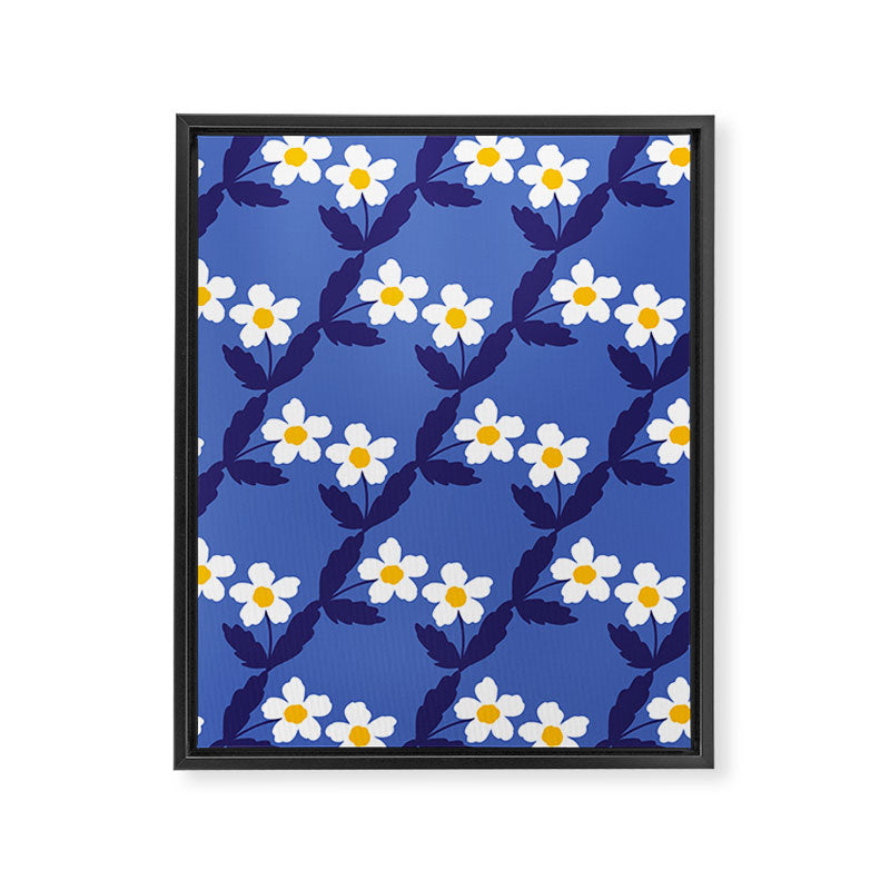Flower - Blue Vibe Framed Canvas Print Gallery Image 8