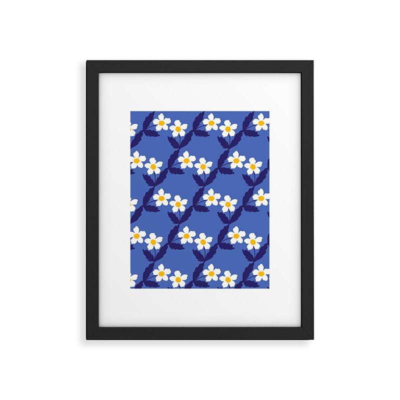 Flower - Blue Vibe Framed Art Print Gallery Image 6