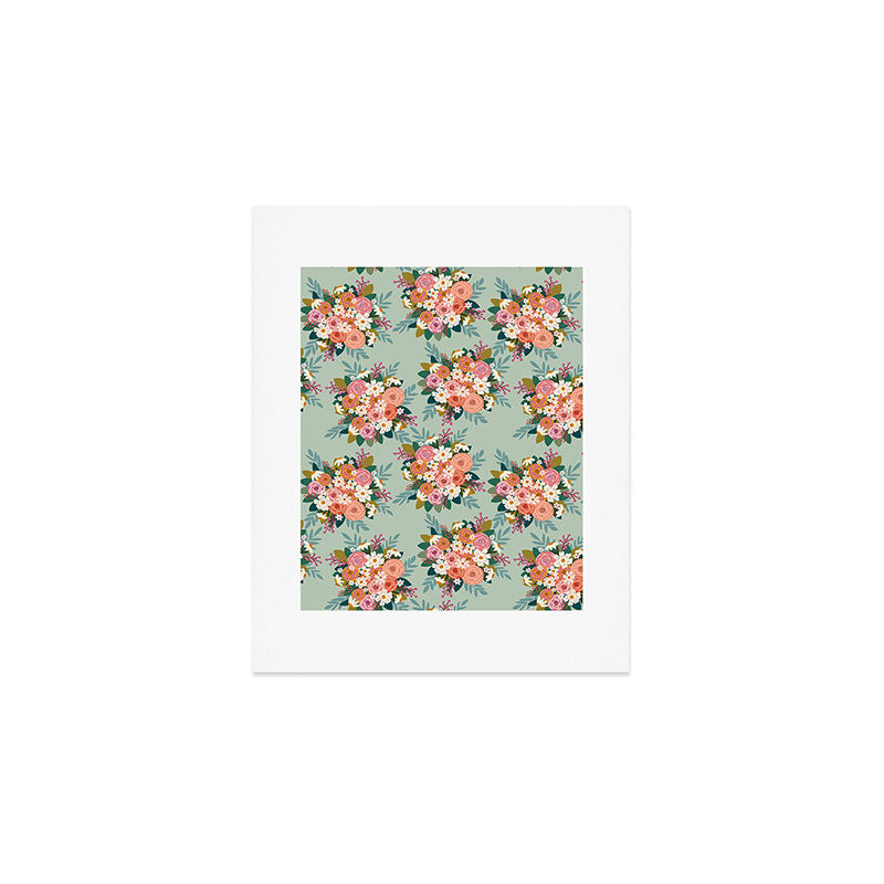 Flower bouquet pattern  Art Print Gallery Image 1