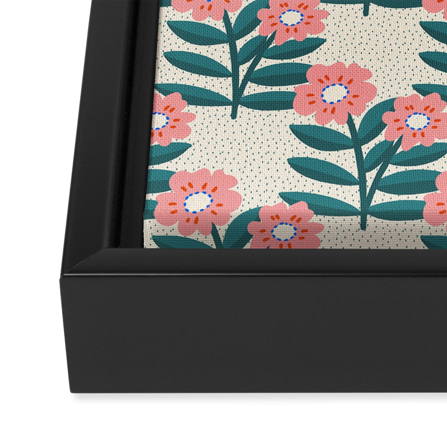 Flower branch  Framed Canvas Print Gallery Image 3
