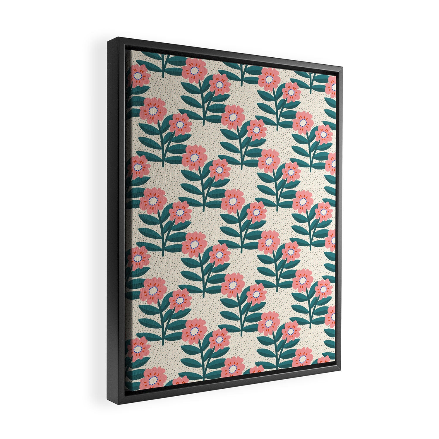 Flower branch  Framed Canvas Print Gallery Image 2