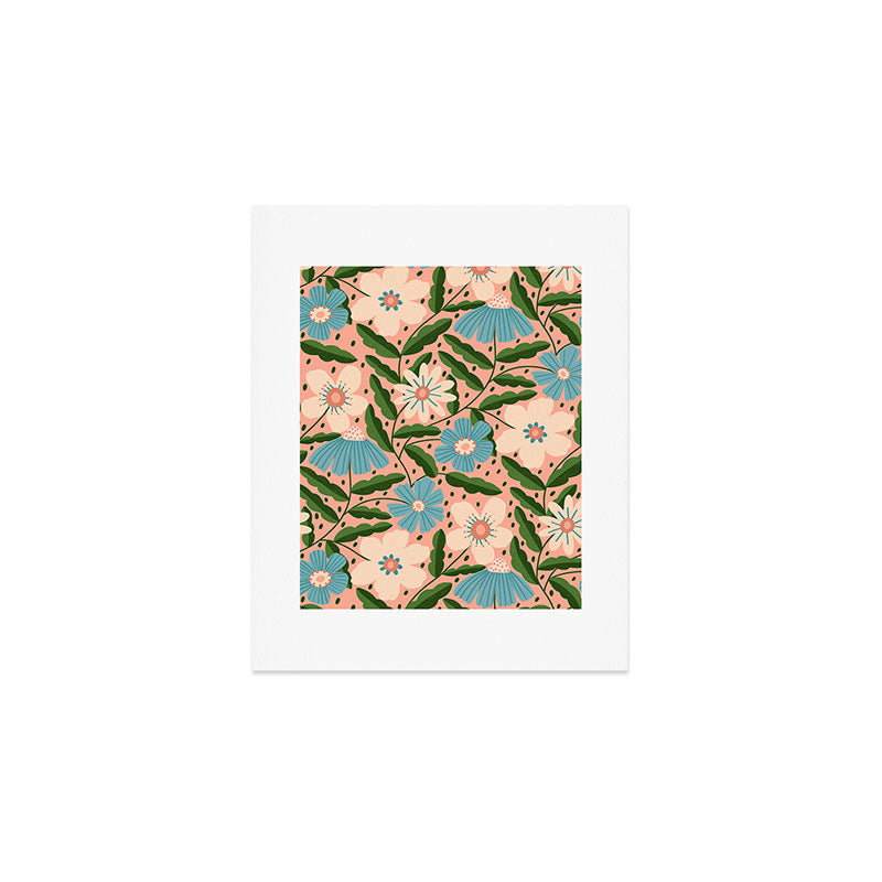 Flower Garden - Peach  Art Print Gallery Image 1