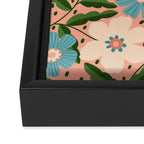 Flower Garden - Peach  Framed Canvas Print Gallery Image 3