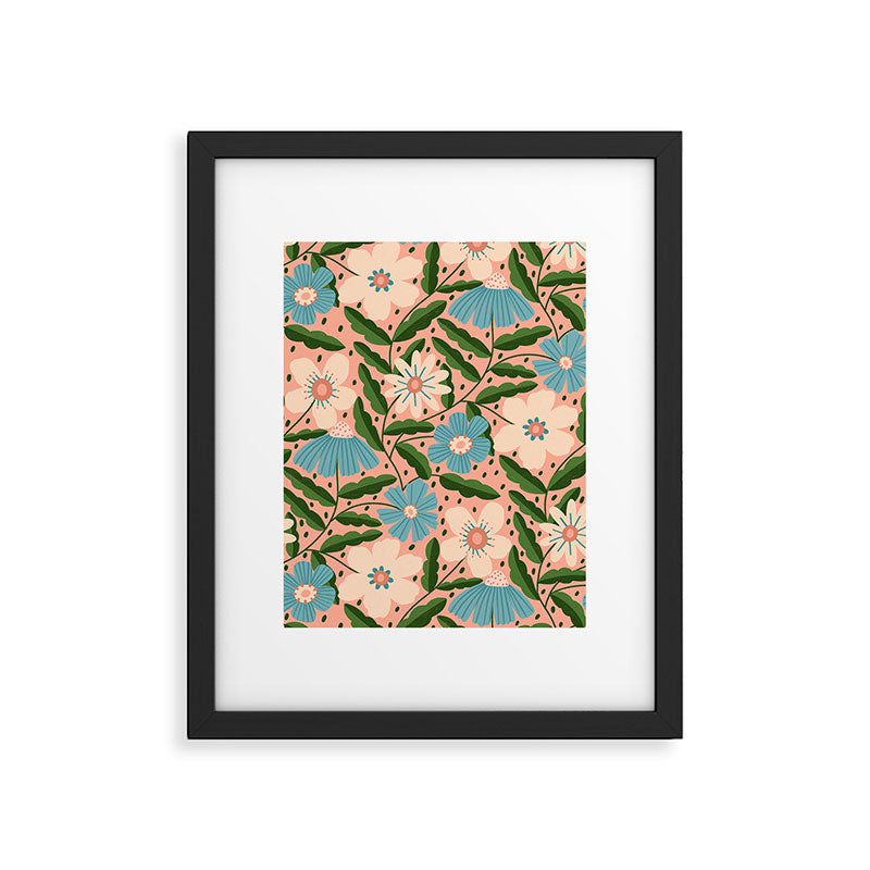 Flower Garden - Peach  Framed Art Print Gallery Image 6