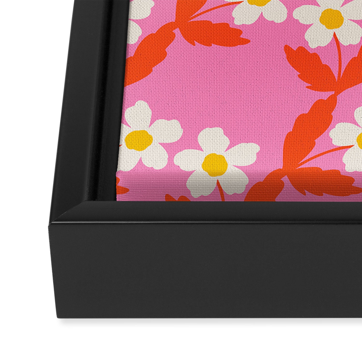 Flower - Magenta vibe Framed Canvas Print Gallery Image 3