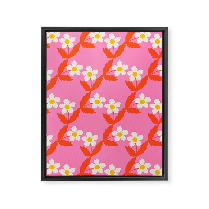 Flower - Magenta vibe Framed Canvas Print Gallery Image 1