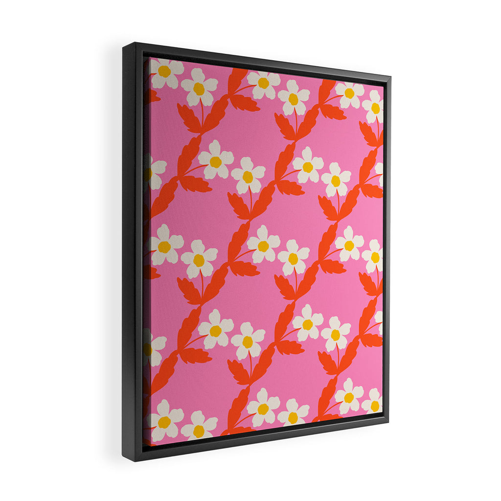 Flower - Magenta vibe Framed Canvas Print Gallery Image 2