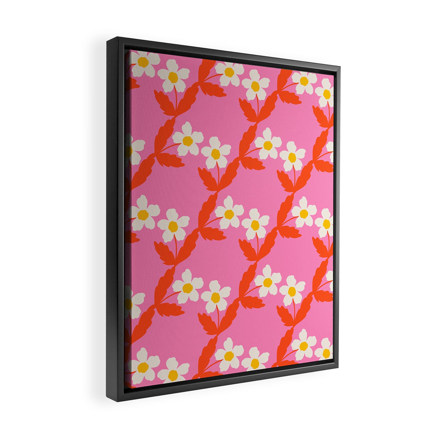 Flower - Magenta vibe Framed Canvas Print Gallery Image 2