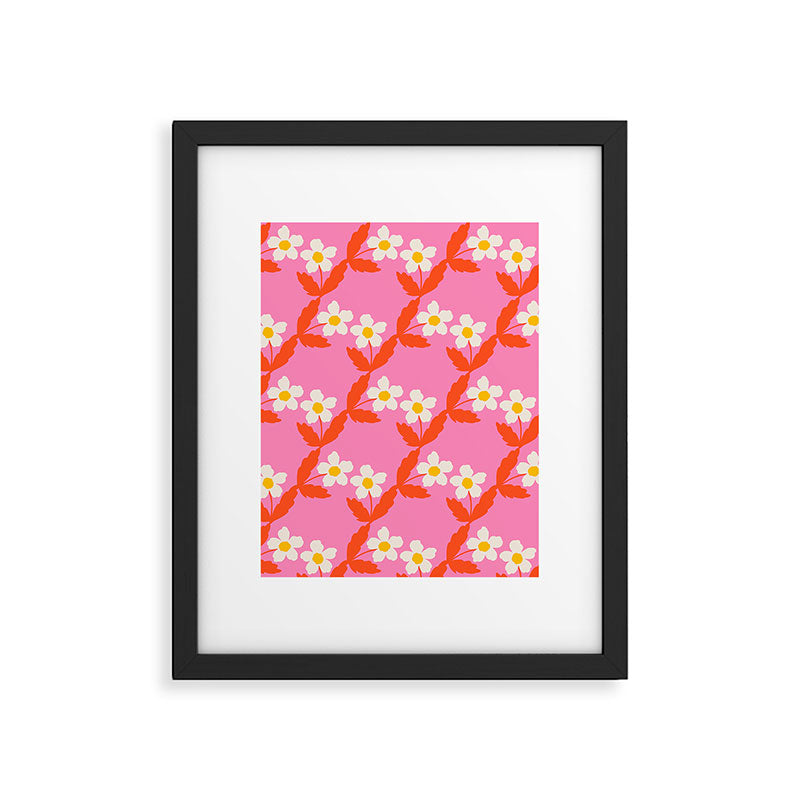 Flower - Magenta vibe Framed Art Print Gallery Image 6