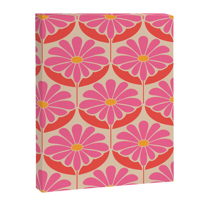 Flower Power - Pink and Red  Canvas Print Gallery Image 1