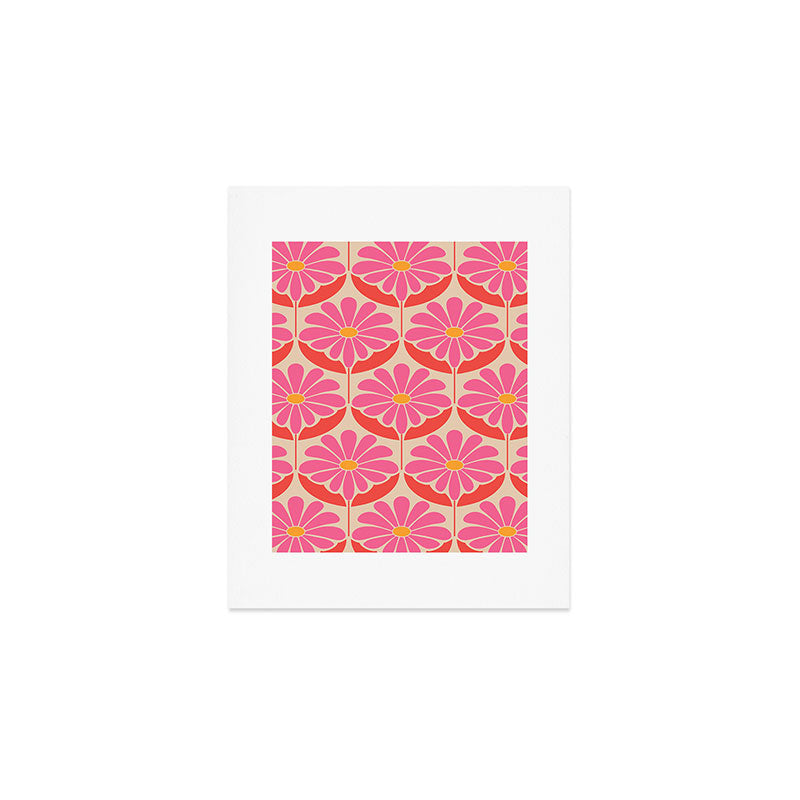Flower Power - Pink and Red  Art Print Gallery Image 1