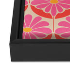 Flower Power - Pink and Red  Framed Canvas Print Gallery Image 3