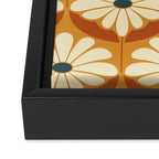 Flower Power - Retro Color Palette Framed Canvas Print Gallery Image 3