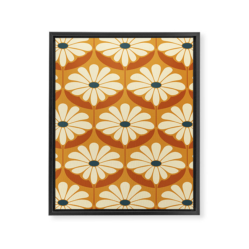 Flower Power - Retro Color Palette Framed Canvas Print Gallery Image 8