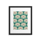 Flower Power - Teal, Pink and Off-white Framed Art Print Gallery Image 6