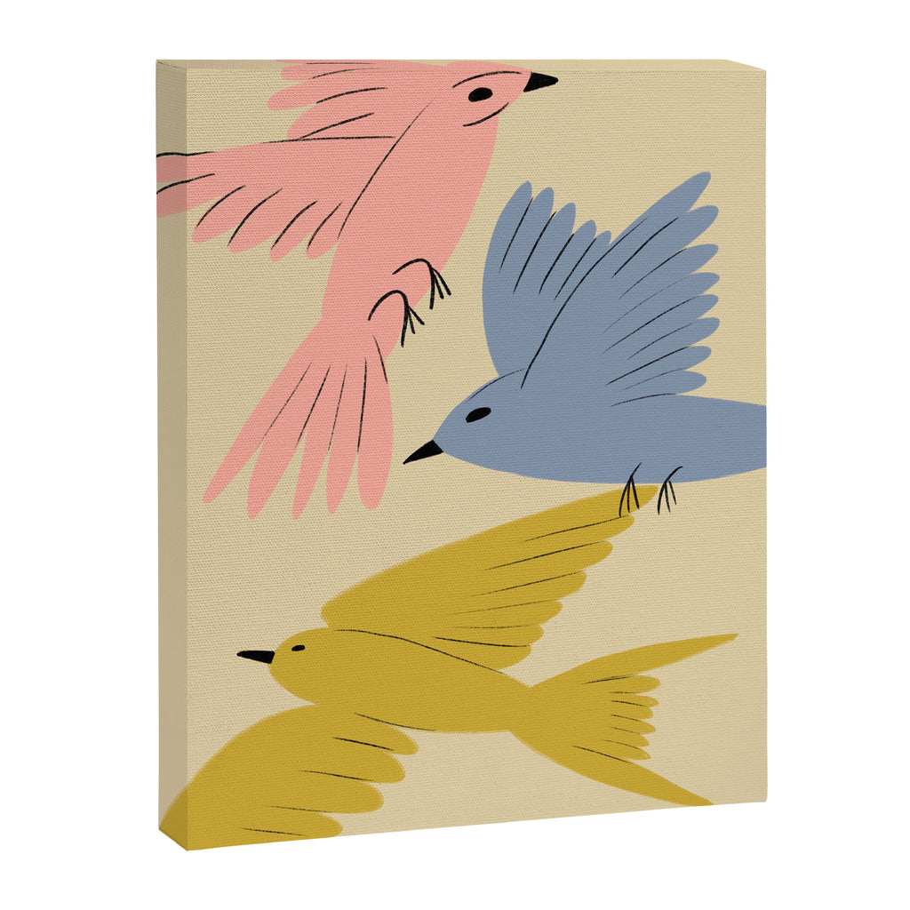 Flying Birds - Pastel Colors  Canvas Print Gallery Image 8
