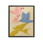 Flying Birds - Pastel Colors  Framed Canvas Print Gallery Image 8
